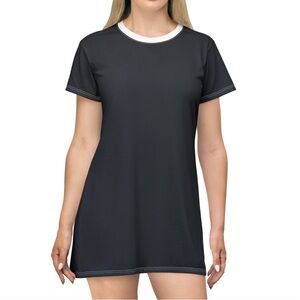 Summer T-Shirt Dress - Dark Navy Blue